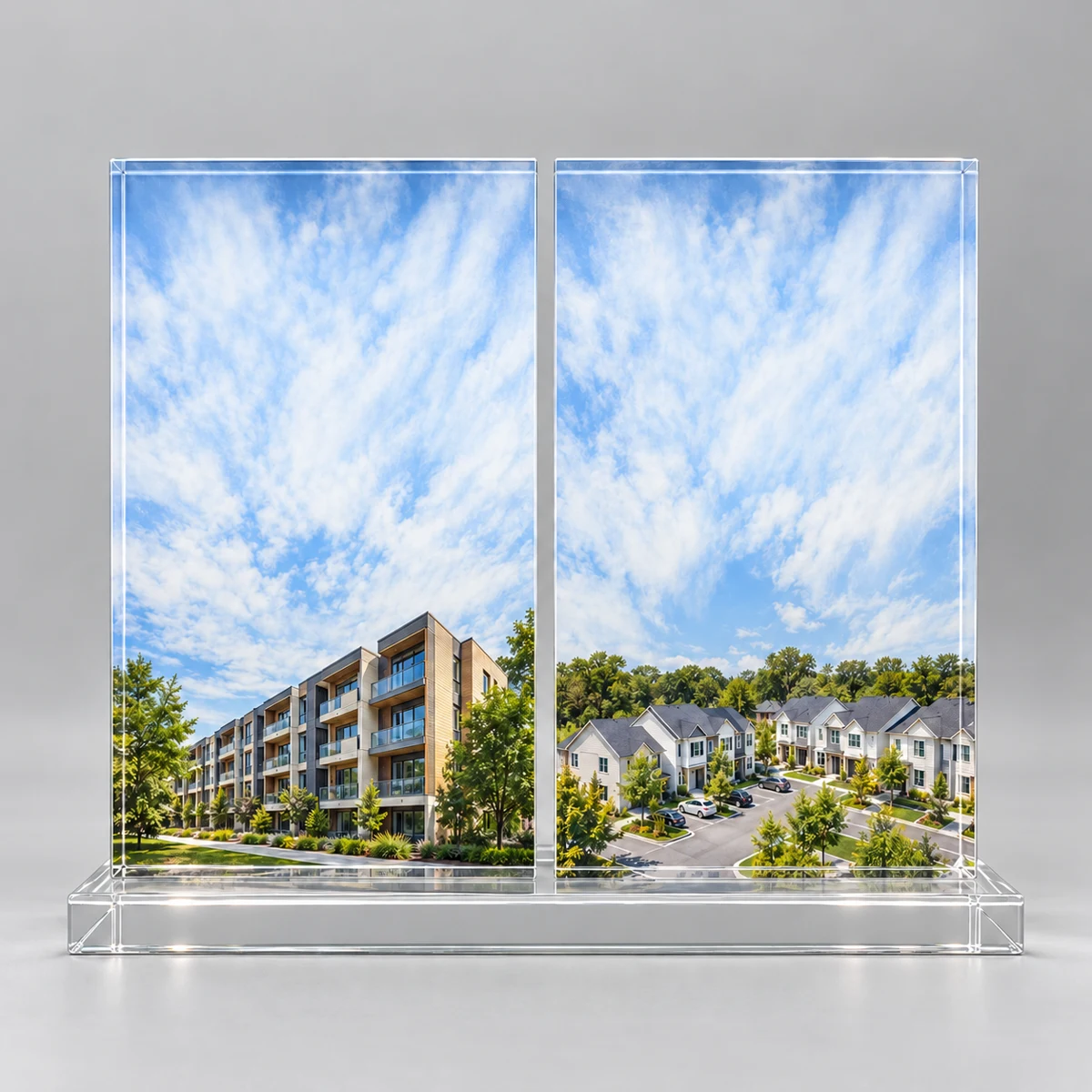 Paired property panels bring a multi-asset transaction into one design.